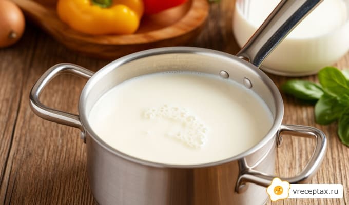 Молоко в кастрюле сварачивается
