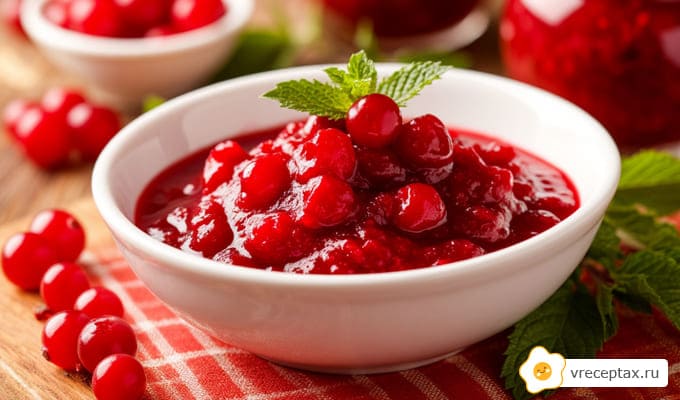 Брусничный соус к мясу