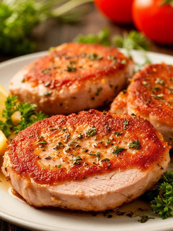 Вкусные котлеты из индейки поджаренные на тарелке