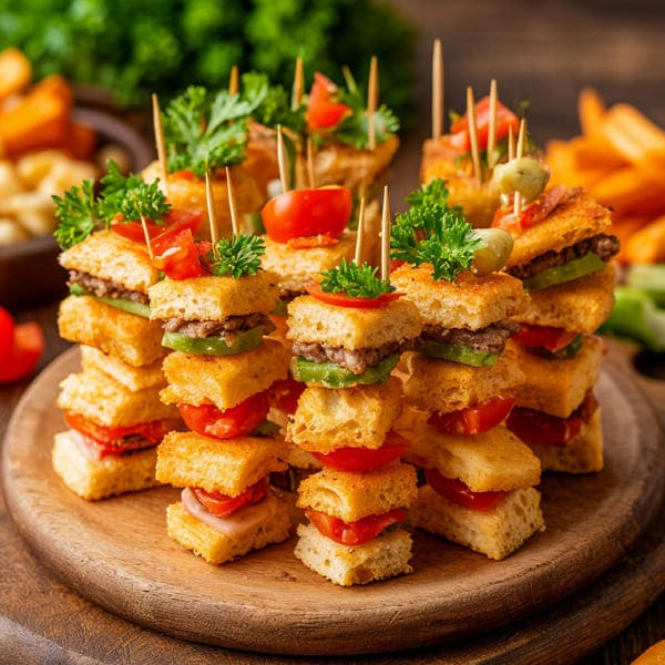 Шпажки это закуски на палочки с хлебом и продуктами